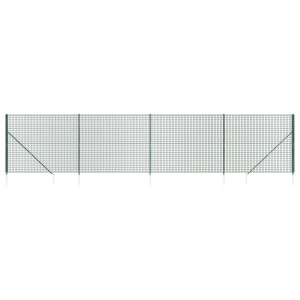 Cerca de alambre con pinchos de anclaje verde 2.2x10 m H