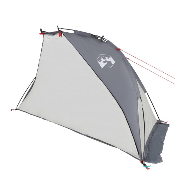 Tenda de praia 268x223x125 cm poliéster 185T cinzento M 5