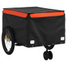 Remolque para bicicleta hierro negro y naranja 45 kg 4