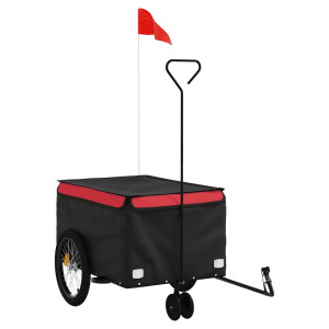 Remolque para bicicleta hierro negro y rojo 30 kg H