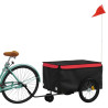 Remolque para bicicleta hierro negro y rojo 30 kg 3