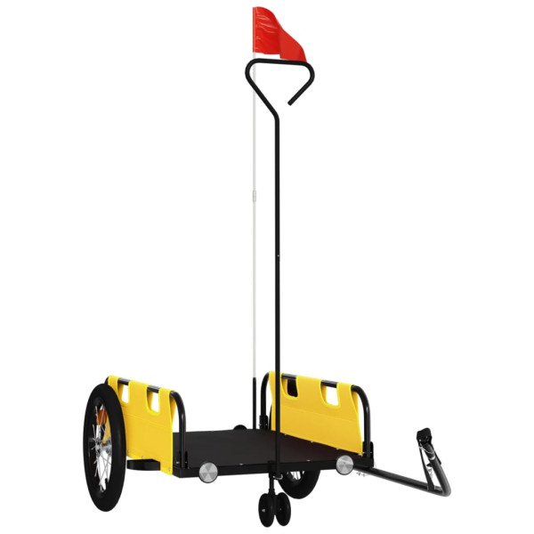 Reboque de bicicleta tecido oxford/ferro amarelo M 2