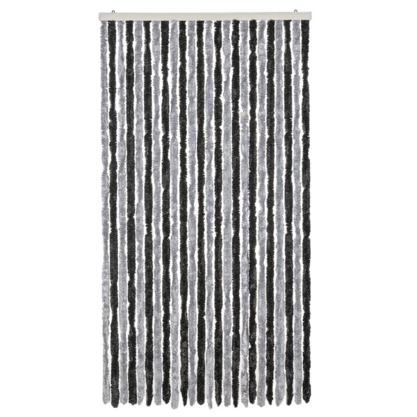 Cortina antimoscas chenilla gris y negro 100x230 cm M 3