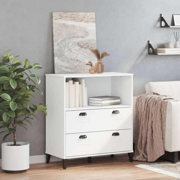 Librería VIKEN madera maciza de pino blanco 80x40x90 cm M 3