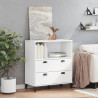 Librería VIKEN madera maciza de pino blanco 80x40x90 cm 3