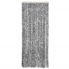 Cortina antimoscas chenilla gris negro y blanco 56x200 cm 3
