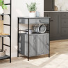 Carrito de cocina madera ingeniería gris Sonoma 56x43x89.5 cm 3