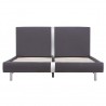 Estructura de cama de cuero sintético gris 140x200 cm 3