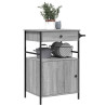 Carrito de cocina madera ingeniería gris Sonoma 56x43x89.5 cm 5