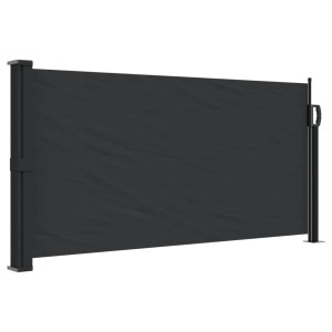 Toldo lateral retráctil negro 100x500 cm H