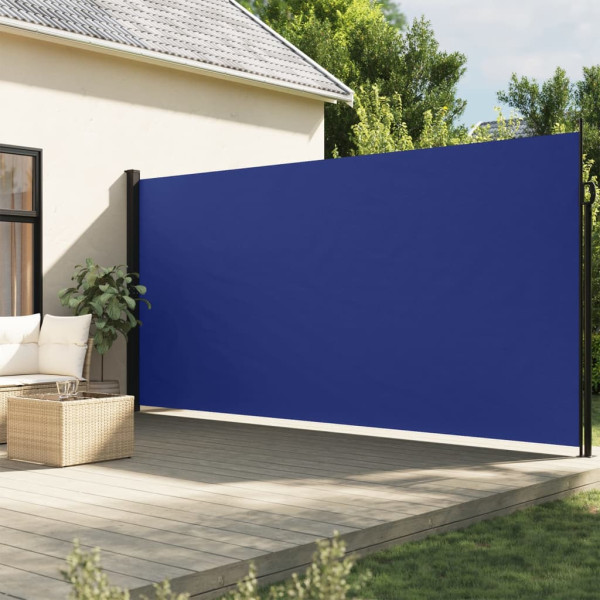 Toldo lateral retráctil azul 200x600 cm D