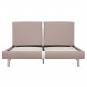 Estructura de cama de cuero sintético capuchino 140x200 cm 3