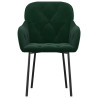 Sillas de comedor 2 unidades terciopelo verde oscuro 4