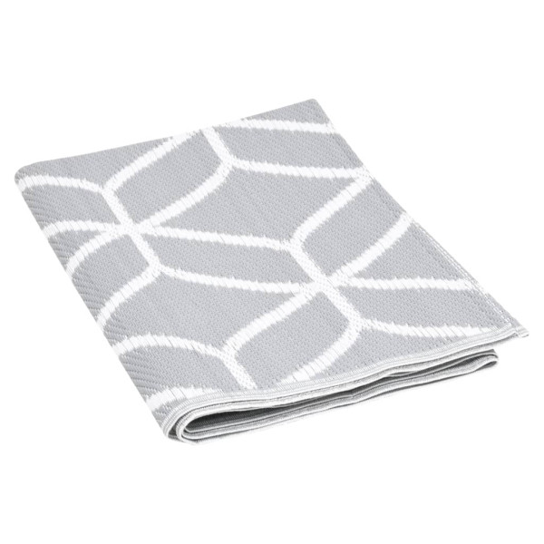 Tapete de exterior 140x200 cm ARAKIL PP cinzento M 5