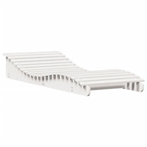 Tumbona de madera maciza de pino blanca 205x80x31.5 cm H