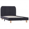 Estructura de cama de tela gris oscuro 90x200 cm 2