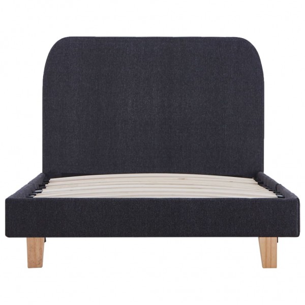 Estrutura de cama em tecido 90x200 cm cinzento-escuro M 3
