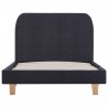 Estructura de cama de tela gris oscuro 90x200 cm 3
