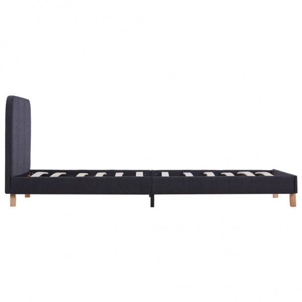 Estructura de cama de tela gris oscuro 90x200 cm M 4