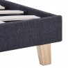 Estructura de cama de tela gris oscuro 90x200 cm 5