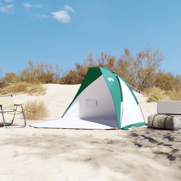 Tenda de praia 268x223x125 cm poliéster 185T verde-mar M 3