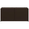 Caja de almacenaje de jardín ratán sintético marrón 283L 4