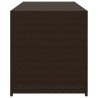 Caja de almacenaje de jardín ratán sintético marrón 283L 5