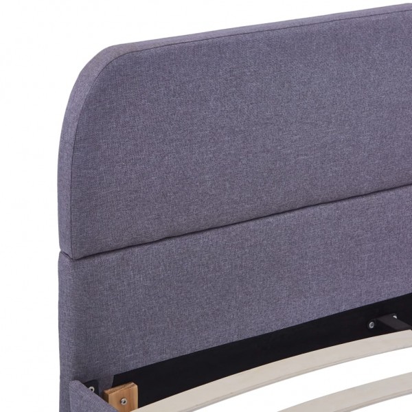 Estrutura de cama em tecido 140x200 cm cinzento-claro M 5