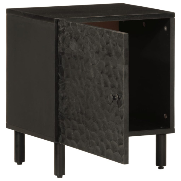 Mesitas de noche 2 uds madera maciza de mango negro 40x33x46 cm M 3