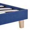 Estructura de cama de tela azul 90x200 cm 5
