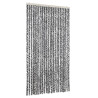 Cortina antimoscas chenilla gris negro y blanco 100x220 cm 2