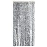 Cortina antimoscas chenilla gris negro y blanco 90x220 cm 3