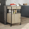 Carrito de cocina madera ingeniería roble Sonoma 56x43x89.5 cm 4