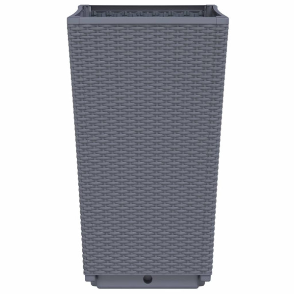 Vasos/floreiras 2 pcs 32.5x32.5x57 cm PP cinzento azul M 5