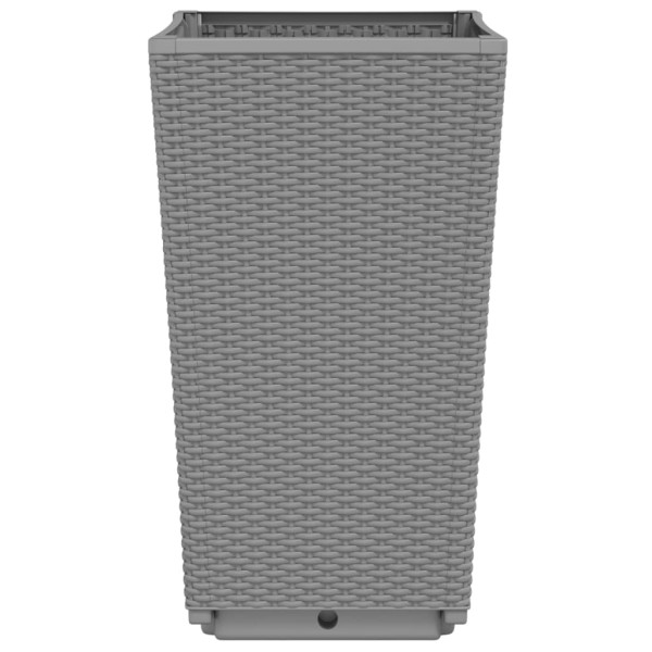 Jardineras 4 unidades PP gris claro 32.5x32.5x57 cm M 5