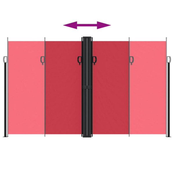 Toldo lateral retráctil rojo 200x600 cm M 5