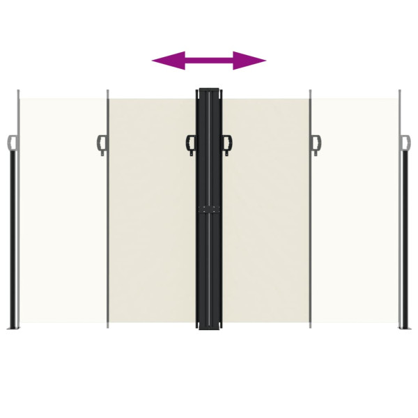 Toldo lateral retráctil crema 200x600 cm M 5
