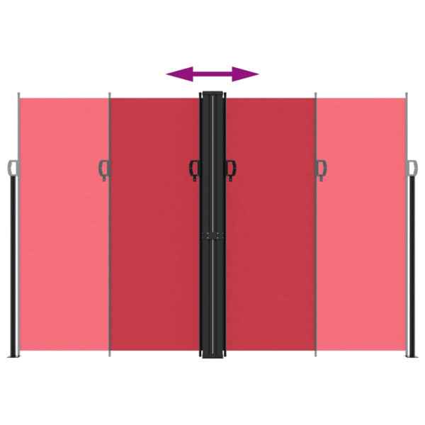 Toldo lateral retráctil rojo 220x600 cm M 5