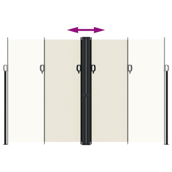 Toldo lateral retrátil 220x1200 cm cor creme M 5