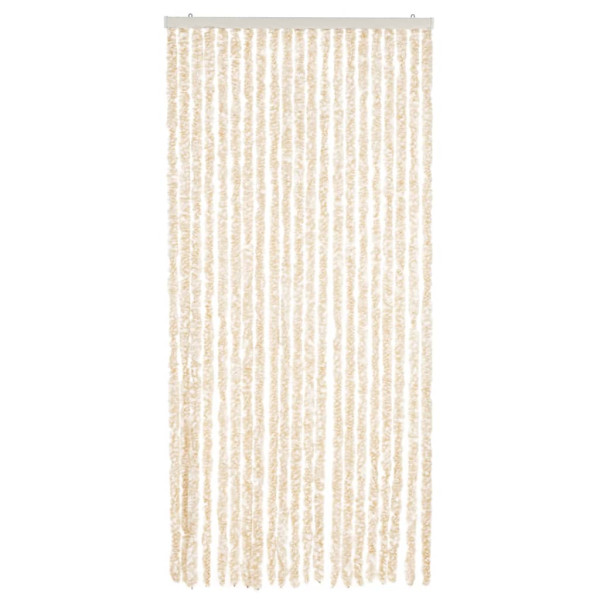 Cortina antimoscas chenilla beige y blanco 90x220 cm M 3