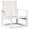 3 pcs conjunto lounge de jardim madeira de pinho maciça branco 4