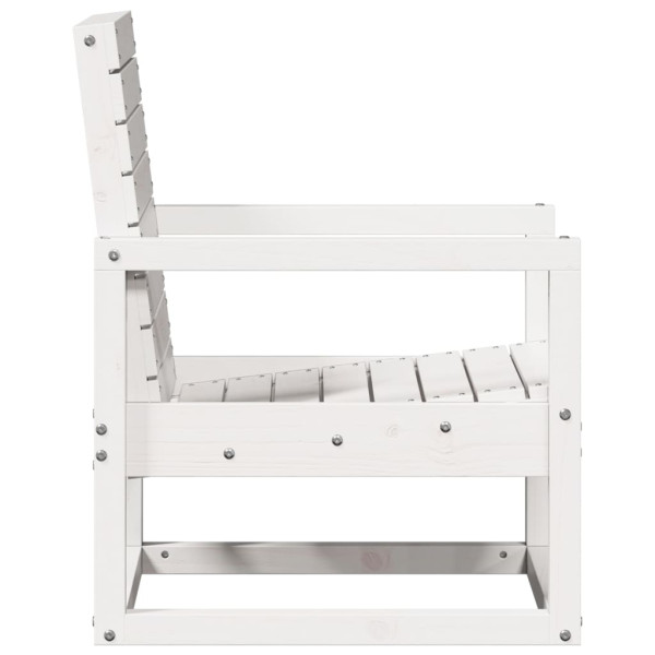 3 pcs conjunto lounge de jardim madeira de pinho maciça branco M 5
