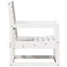 3 pcs conjunto lounge de jardim madeira de pinho maciça branco 5