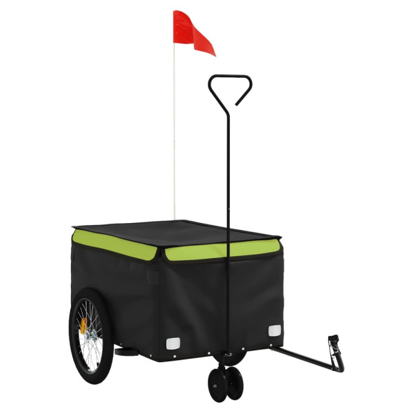 Remolque para bicicleta hierro negro y verde 30 kg M 2