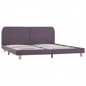Estructura de cama de tela gris topo 180x200 cm H