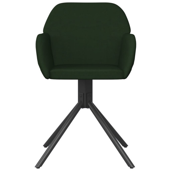 Cadeiras de jantar giratorias 2 pcs veludo verde-escuro M 4
