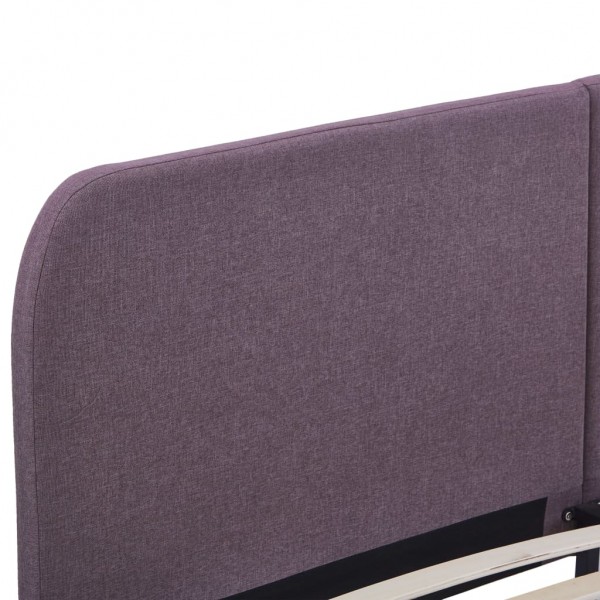 Estrutura de cama 180x200 cm tecido cinzento-acastanhado M 5