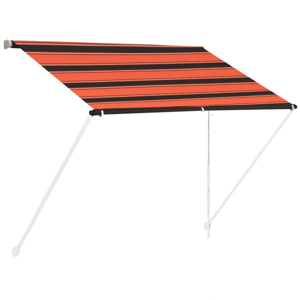 Toldo retráctil naranja y marrón 100x150 cm M 2