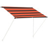 Toldo retráctil naranja y marrón 100x150 cm 2