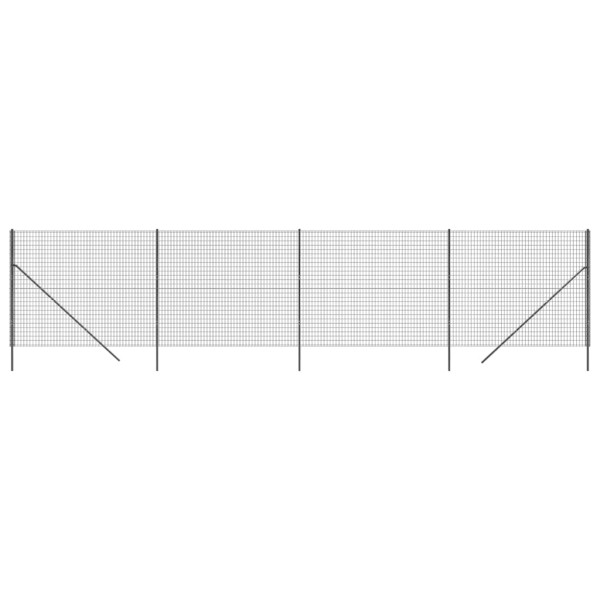 Cerca de alambre de acero galvanizado gris antracita 2.2x10 m M 2